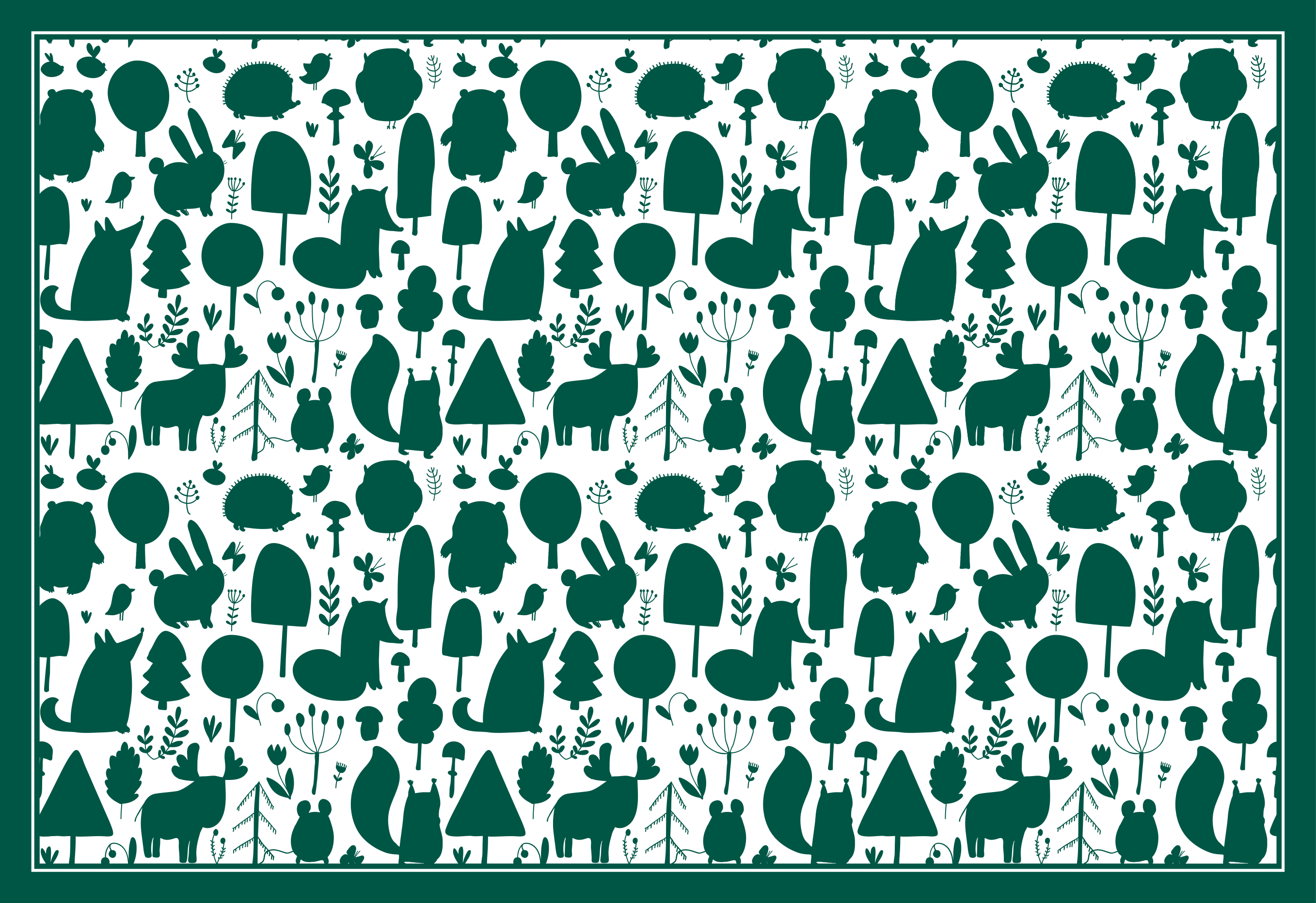 Alfombra vinílica naturaleza siluetas naturales - TenVinilo