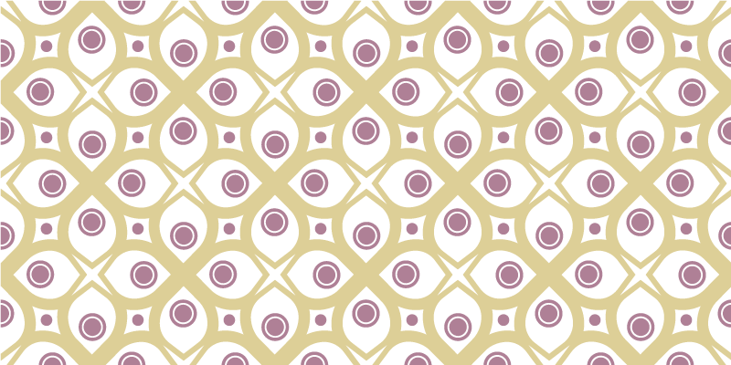 Alfombra vinílica mosaico patrón de círculos geométricos - TenVinilo