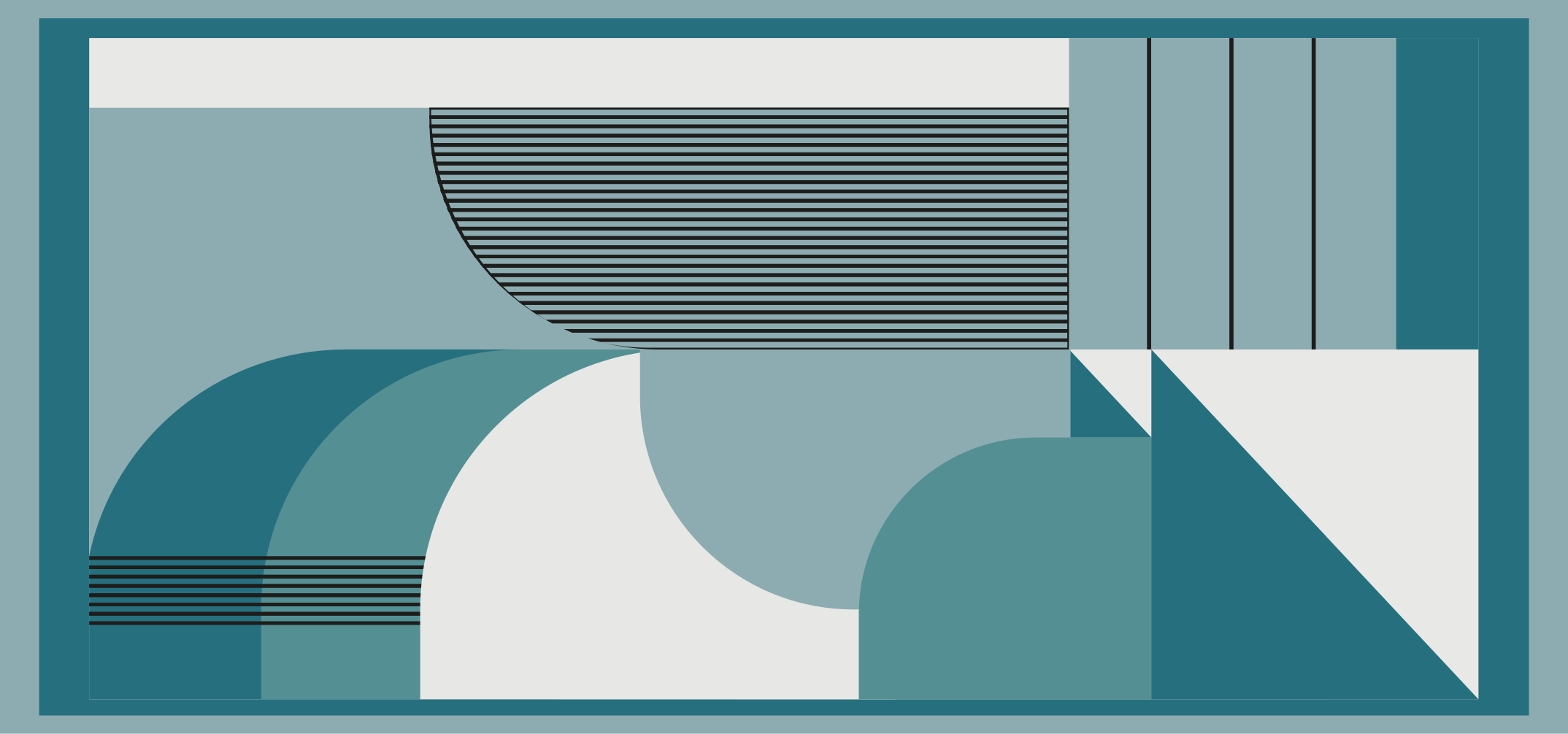 Alfombras vinílicas modernas formas geométricas azules - TenVinilo