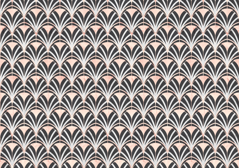 Alfombra vinílica imitación patrón de hojas fluidas - TenVinilo