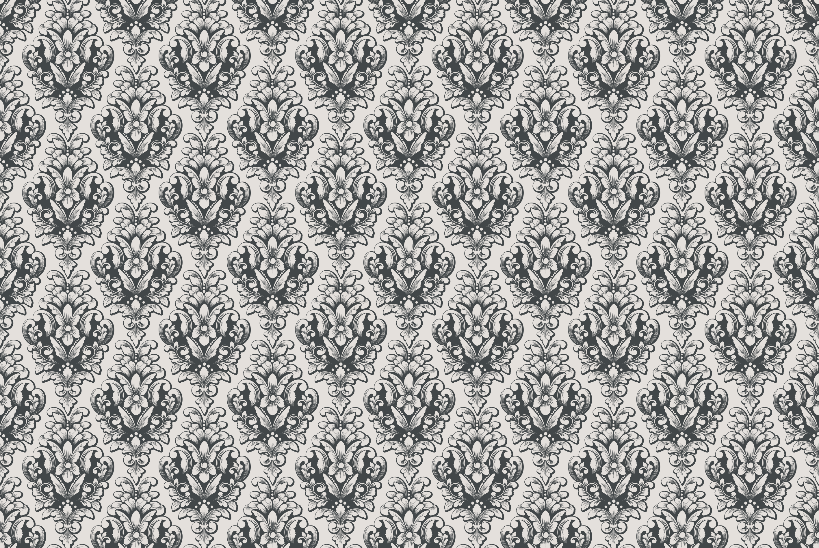 Alfombra vinílica vintage patrón de azulejos barrocos - TenVinilo