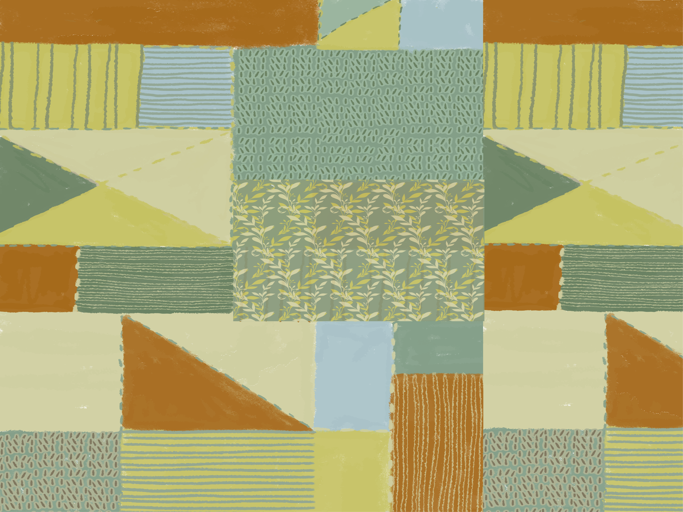 Alfombra de vinilo geométrica tapiz de mosaico geométrico - TenVinilo