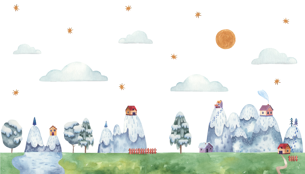 Alfombra de vinilo infantil escena de paisaje encantado - TenVinilo