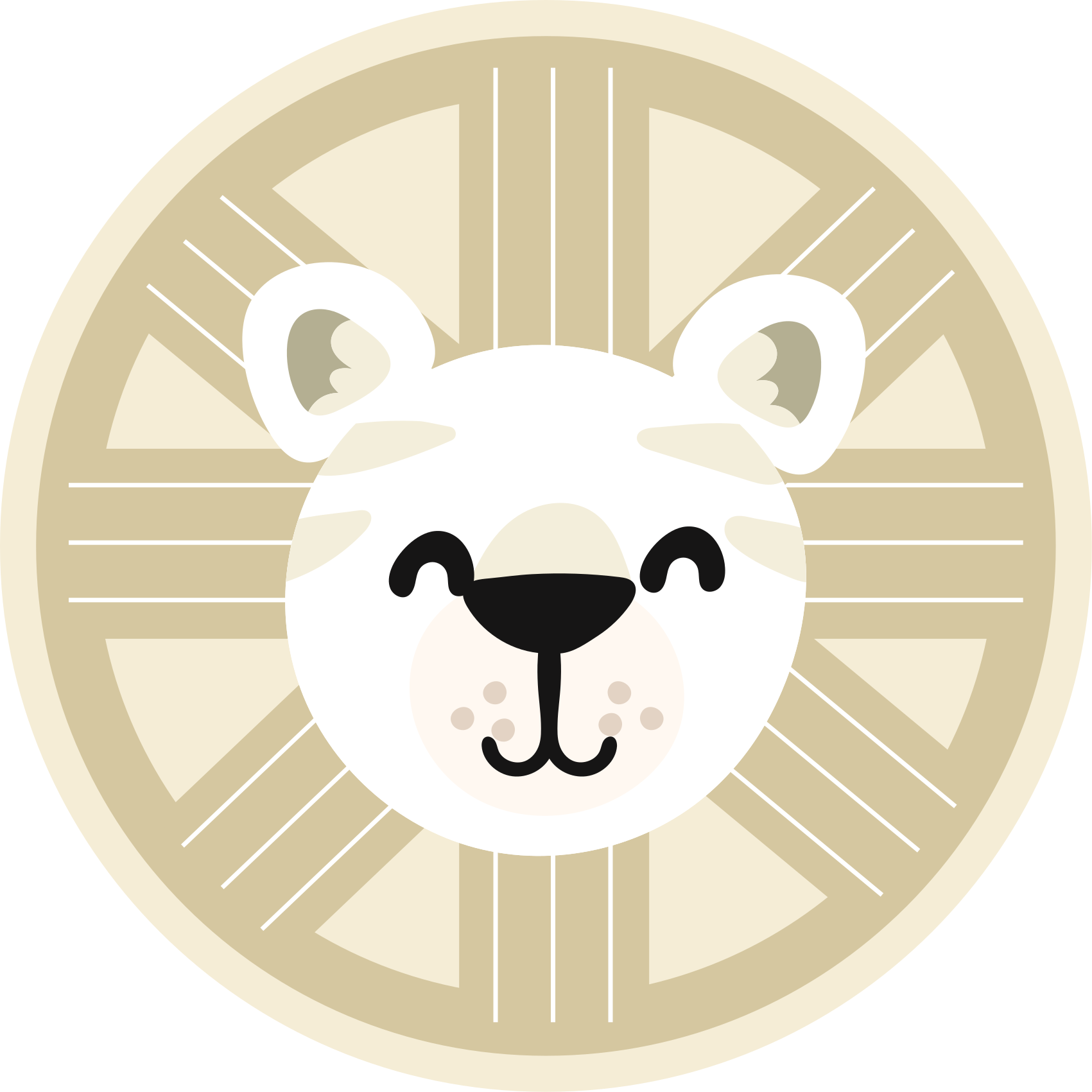 Alfombra vinílica bebé gráfico de león sonriente - TenVinilo