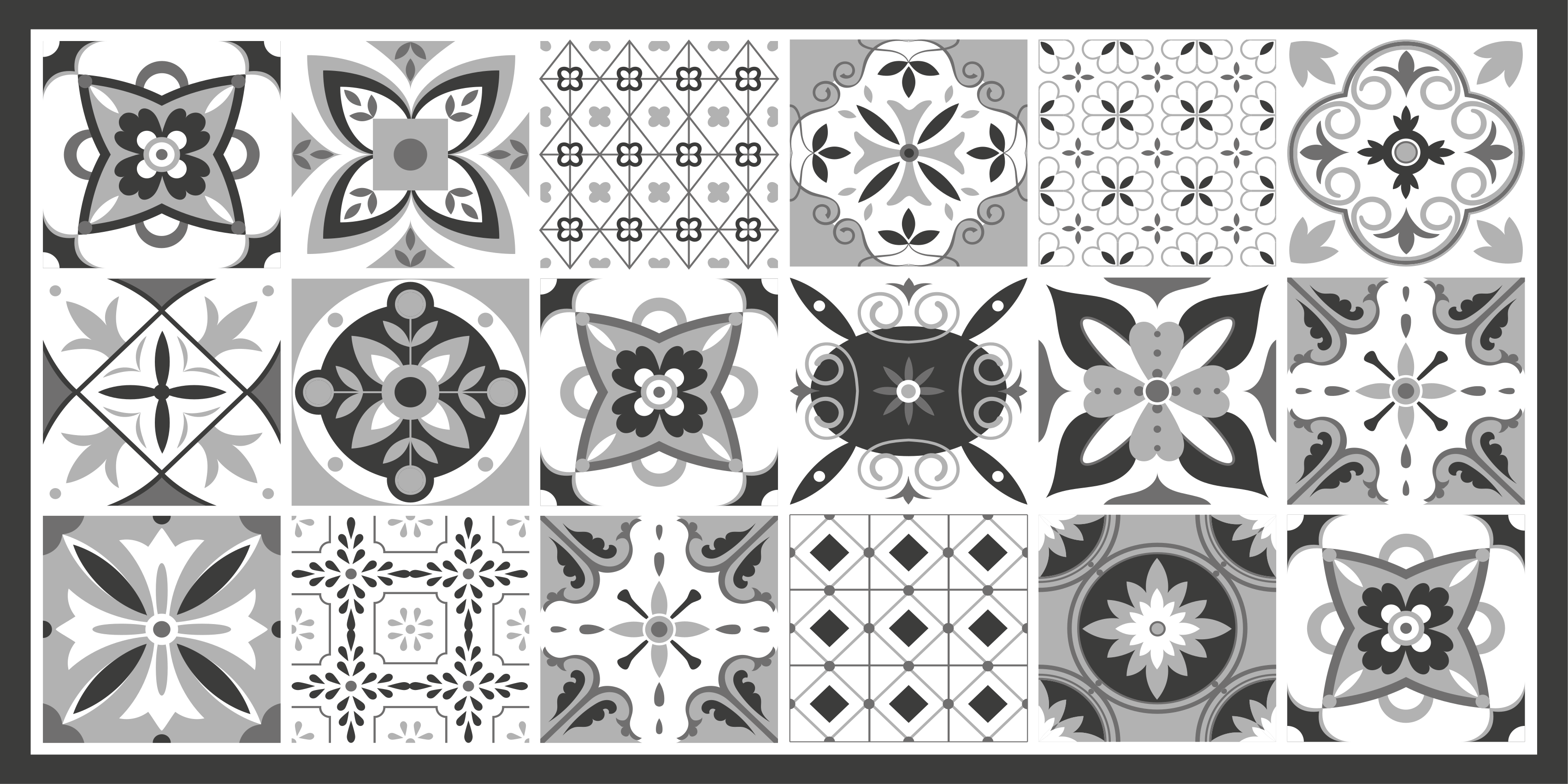 Alfombra vinílica hidráulica conjunto de azulejos estampados - TenVinilo