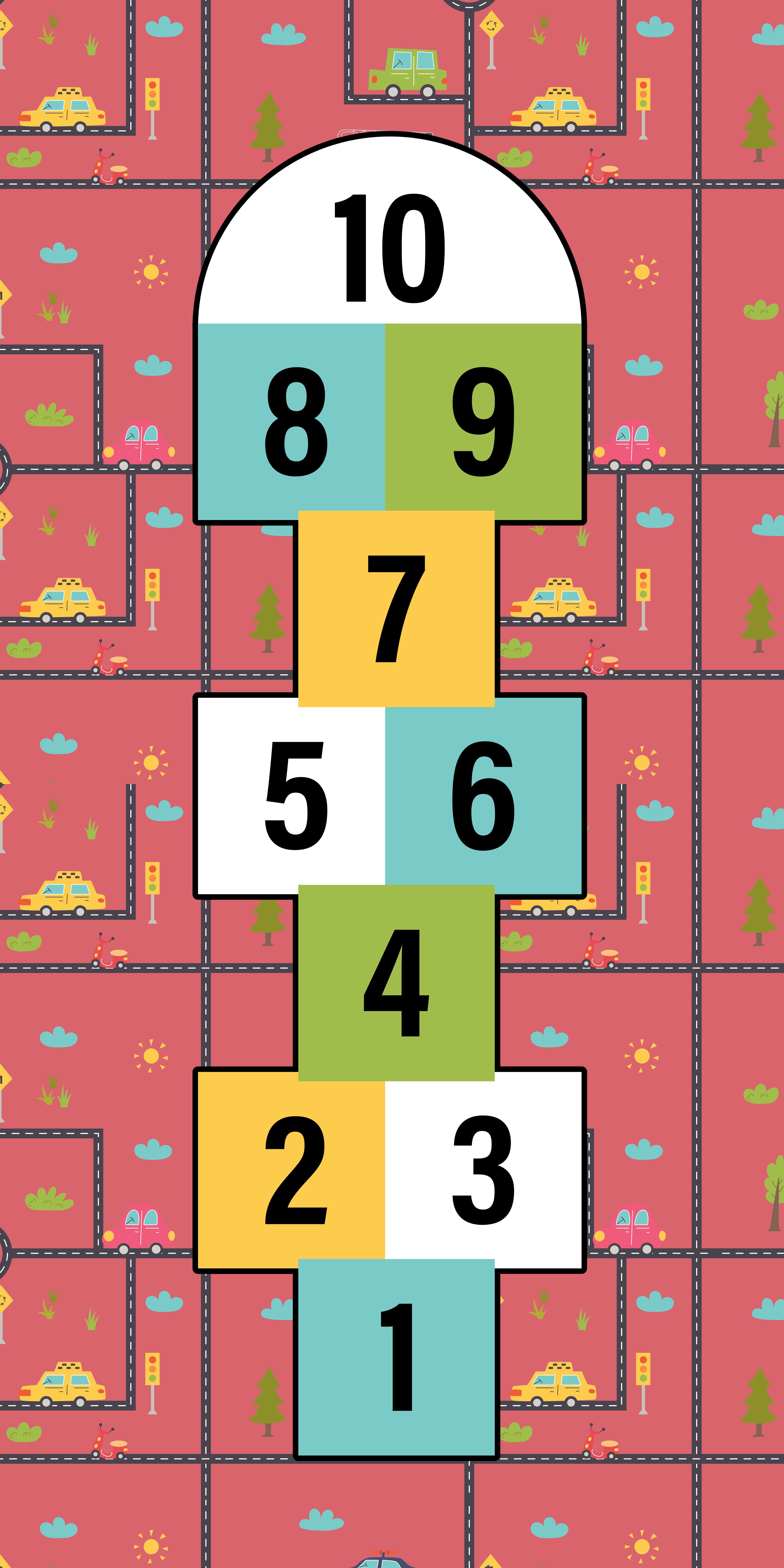 Alfombra vinílica de juegos infantil Juego de salto - TenVinilo