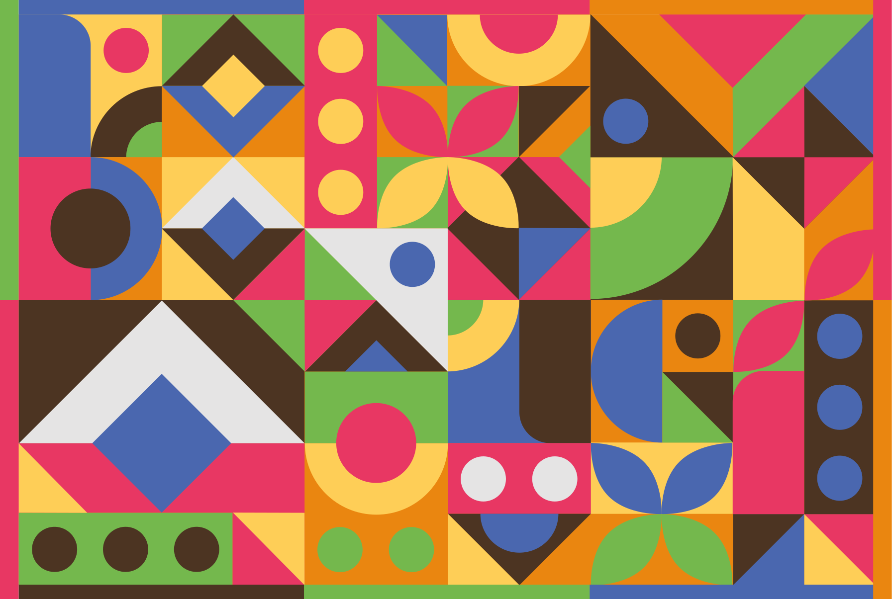 Alfombra de vinilo geométrica salpicadura de formas - TenVinilo