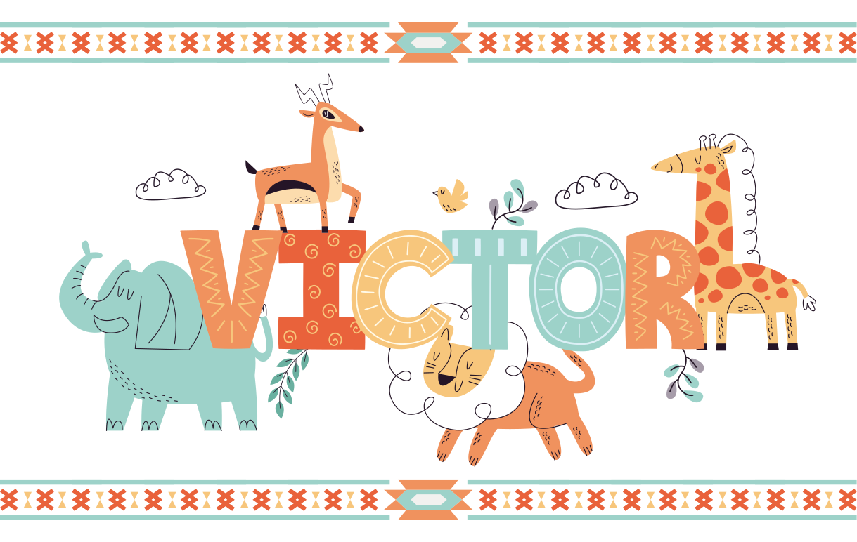 Alfombra vinílica personalizable tema safari personalizado - TenVinilo