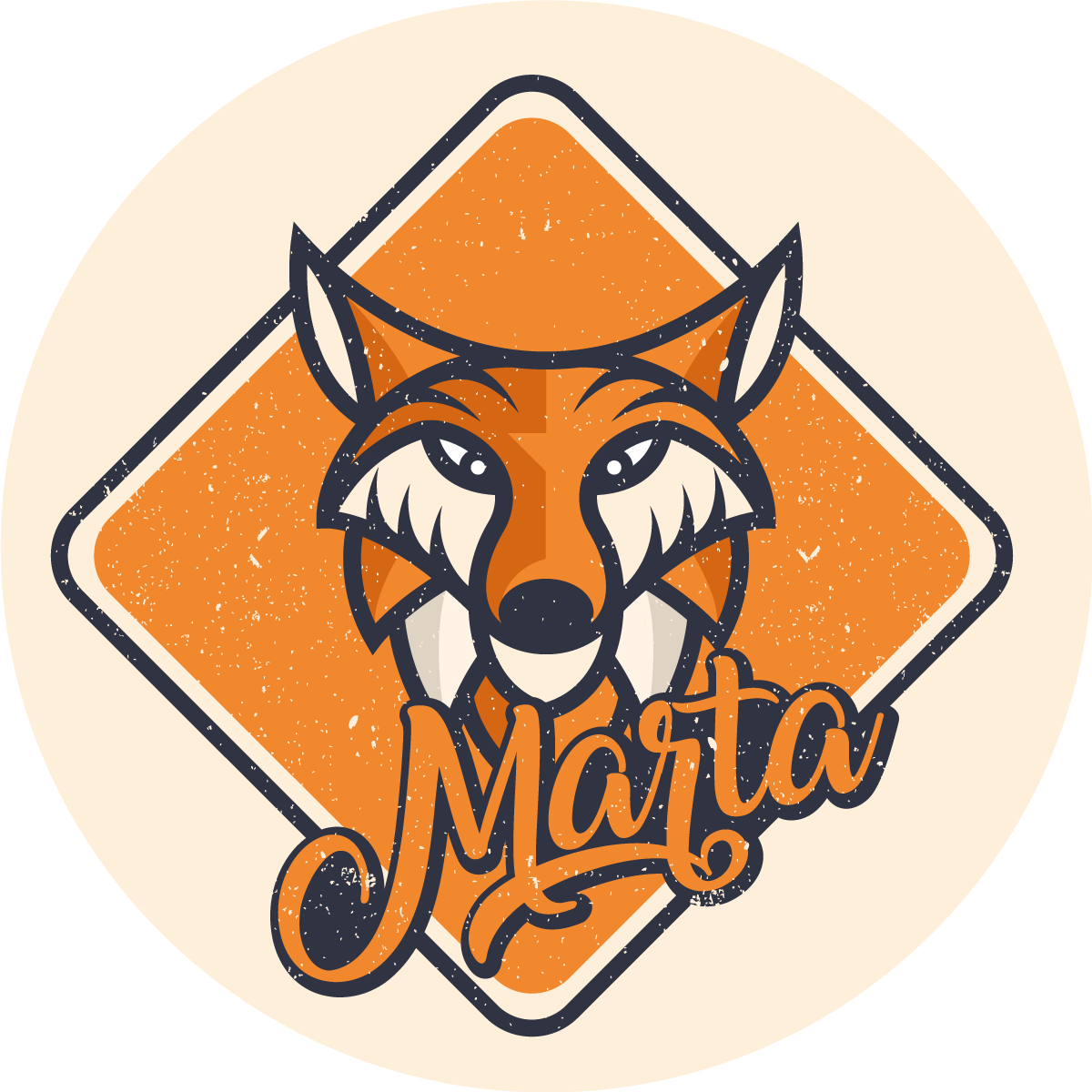 Alfombra vinílica personalizable zorro inteligente ajustable - TenVinilo