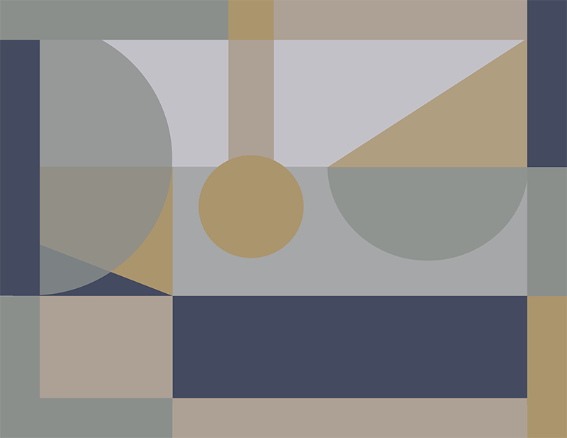 Alfombra de vinilo geométrica formas geométricas abstractas - TenVinilo