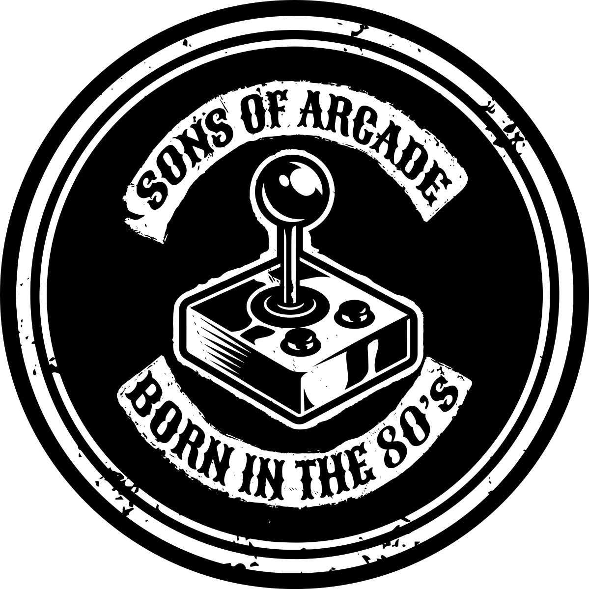 Alfombra vinílica frase nostalgia arcade nacida en los 80 - TenVinilo