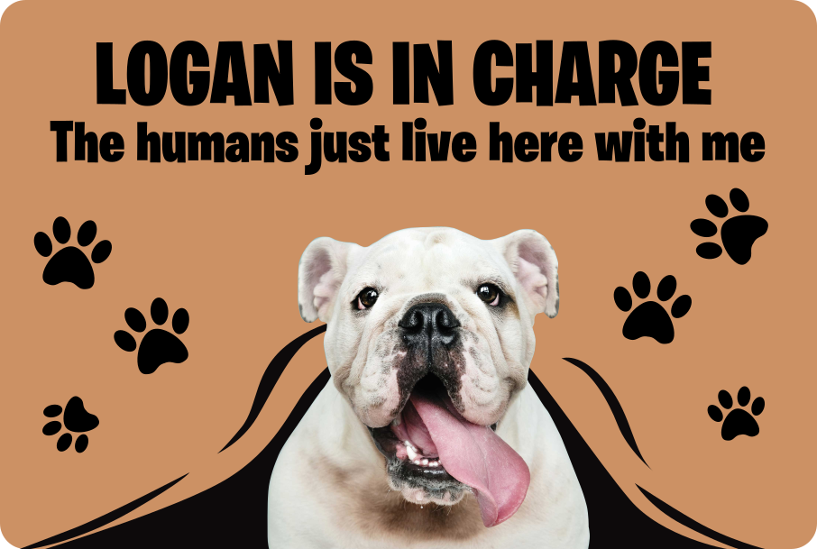 Alfombra vinílica entrada foto personalizada mascota - TenVinilo