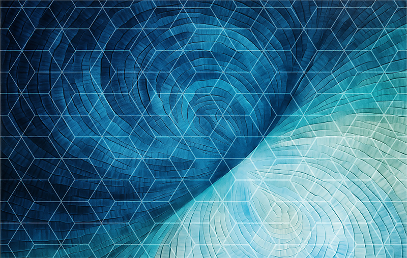 Alfombra vinilo baño fondo azul abstracto - TenVinilo