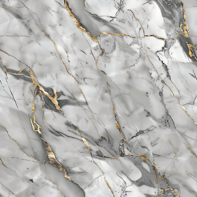 Alfombra vinílica efecto mármol gris y dorado - TenVinilo