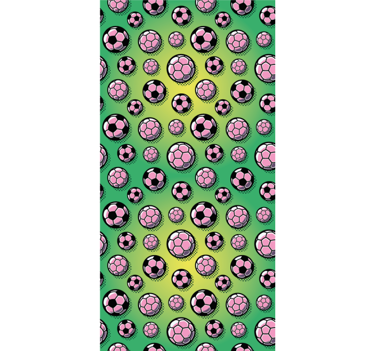 Papel tapiz personalizable patrón de pelota deportiva - TenVinilo