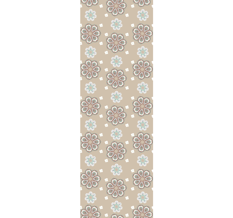 Papel tapiz flores elegante motivo beige - TenVinilo