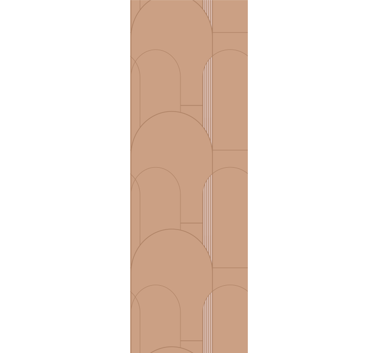 Papel tapiz moderno patrones de arco beige - TenVinilo