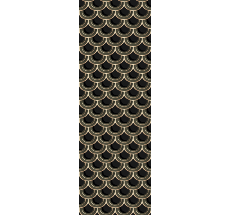 Papel tapiz ornamental elegante patrón de vieira - TenVinilo