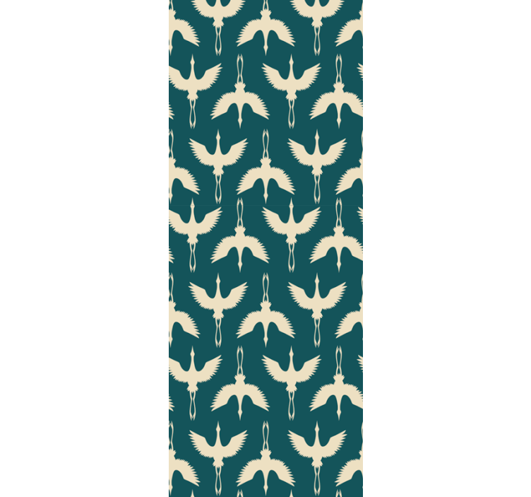 Papel tapiz pájaros elegantes diseños beige - TenVinilo