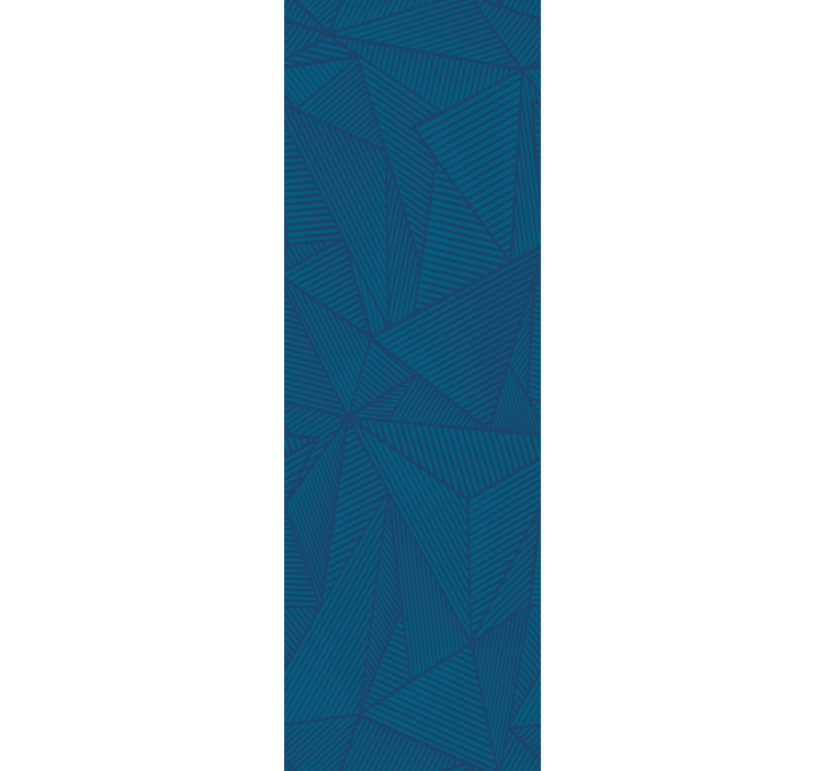 Papel tapiz triángulos facetas geométricas azules - TenVinilo