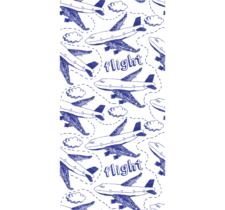 Papel tapiz ciudades escena de vuelo de avión - TenVinilo