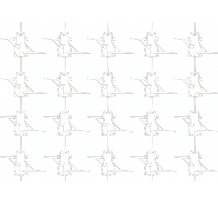 Papel tapiz gatos contorno de gato - TenVinilo