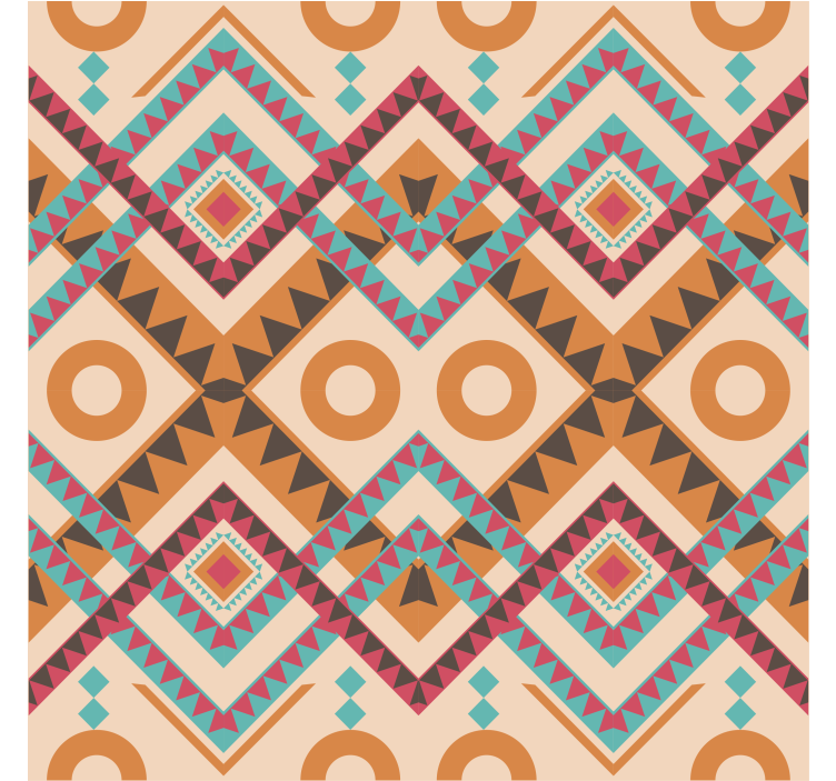 Papel tapiz para sala patrón de diamantes multicolor - TenVinilo