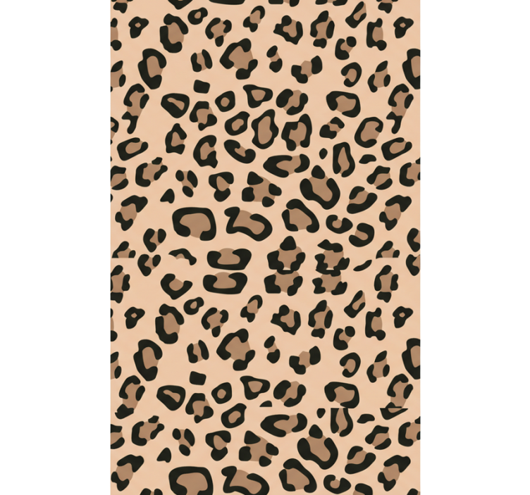 Papel tapiz para sala estampado de leopardo moderno - TenVinilo
