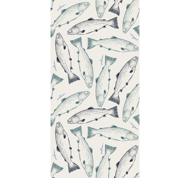 Papel tapiz animales salmón - TenVinilo