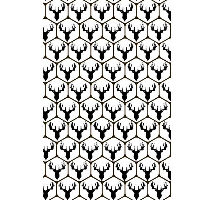 Papel tapiz animales ciervo en mosaico - TenVinilo