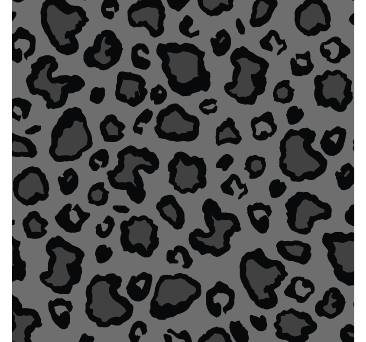 Papel tapiz animales patrón de leopardo gris oscuro y negro - TenVinilo