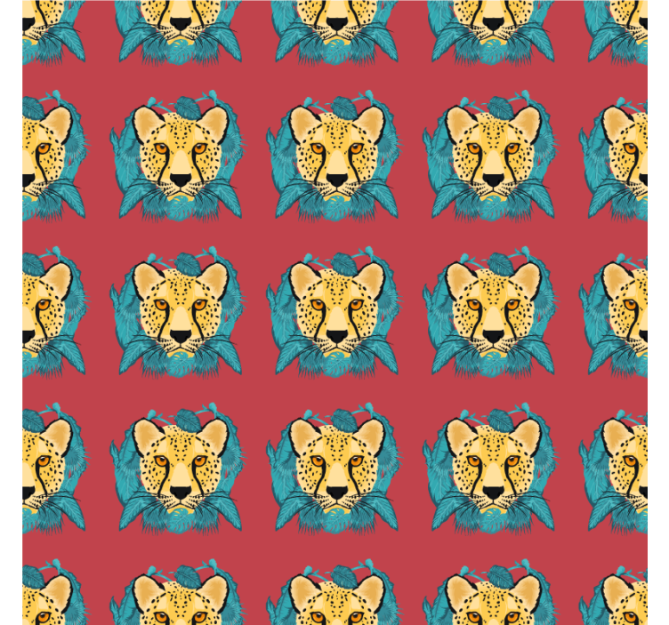 Papel tapiz textura gráfico de leopardo oriental - TenVinilo