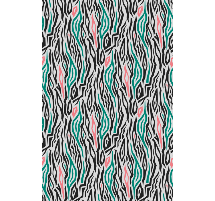 Papel tapiz animales cebra azul y rosa - TenVinilo