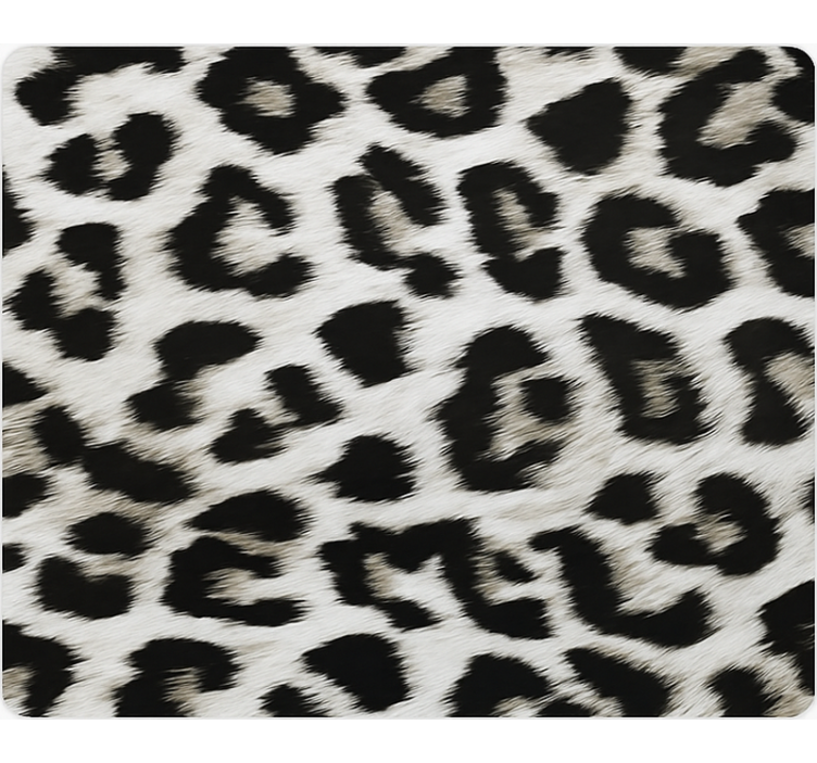 Papel tapiz animales estampado de leopardo blanco - TenVinilo