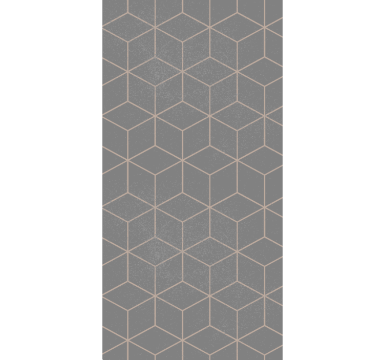 Papel tapiz oficina patrón hexagonal gris geométrico - TenVinilo