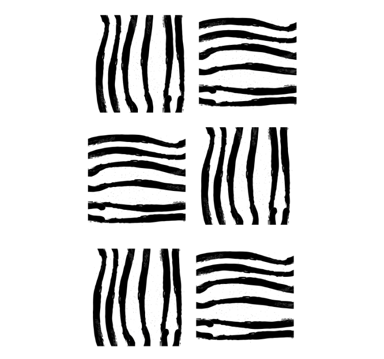 Papel tapiz pasillo rayas blancas y negras - TenVinilo