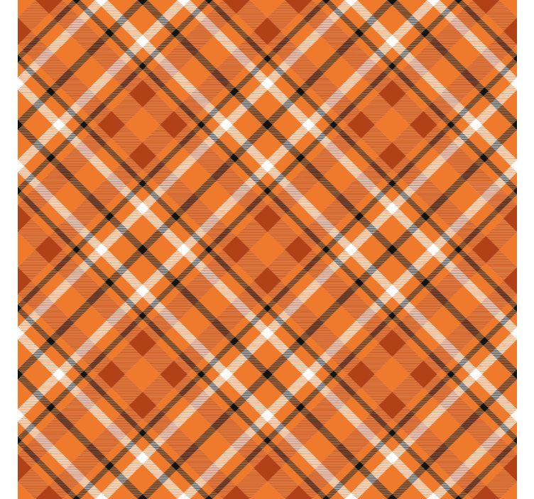 Papel tapiz pasillo cuadrados naranjas con líneas marrones - TenVinilo