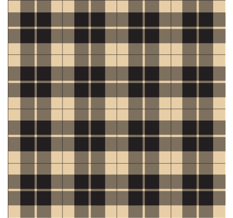 Papel tapiz pasillo cuadros beige con líneas negras - TenVinilo