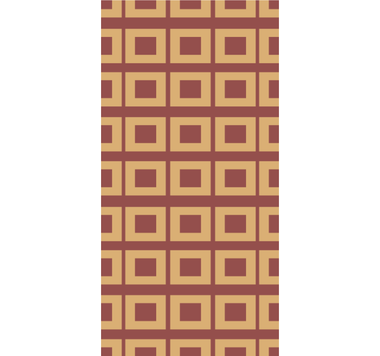 Papel tapiz comedor cuadrados geométricos - TenVinilo