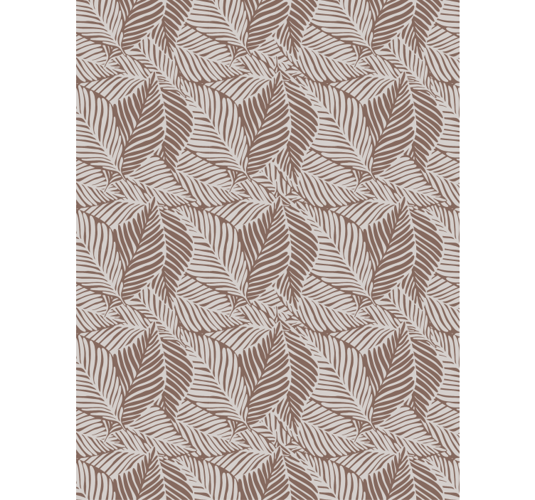 Papel tapiz naturaleza hojas terracota - TenVinilo