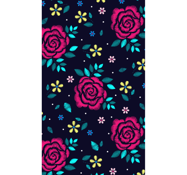 Papel tapiz naturaleza rosas oscuras - TenVinilo