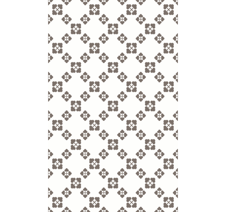 Papel tapiz naturaleza diseño tréboles beige - TenVinilo