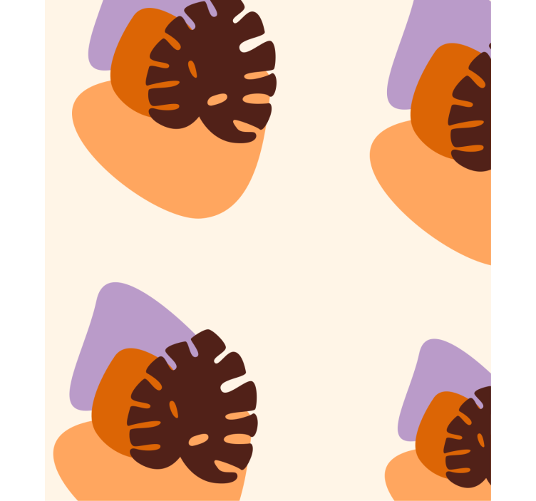 Papel tapiz naturaleza formas de hojas coloridas - TenVinilo