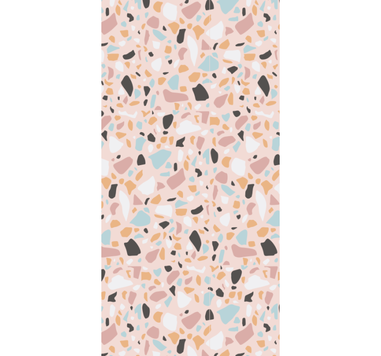 Papel tapiz textura acuarela terrazzo rosa y azul - TenVinilo