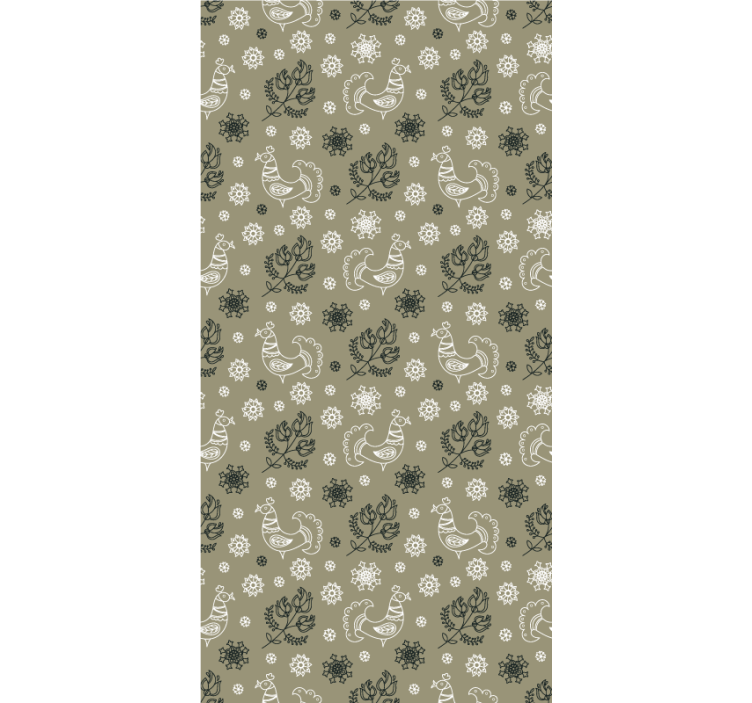 Papel tapiz infantil patrones de aves encantadoras - TenVinilo