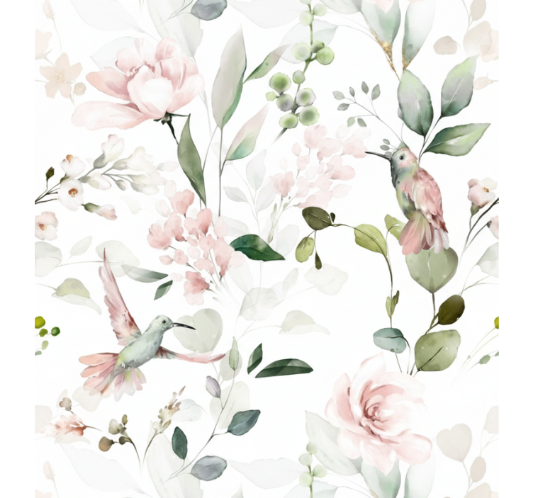 Papel tapiz para sala pájaro en pastel suave - TenVinilo