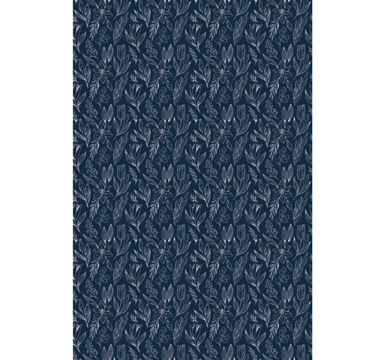 Papel tapiz pasillo diseño floral lirios sin costura - TenVinilo