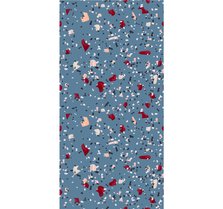 Papel tapiz textura terrazzo geométrico azul - TenVinilo