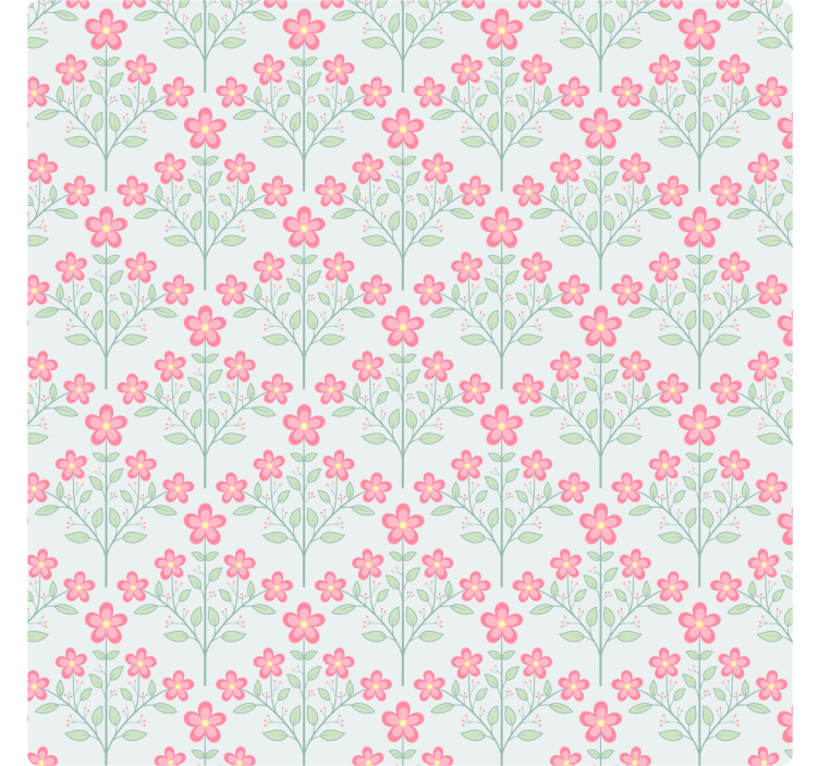 Papel tapiz azulejos diseño floral pequeño - TenVinilo