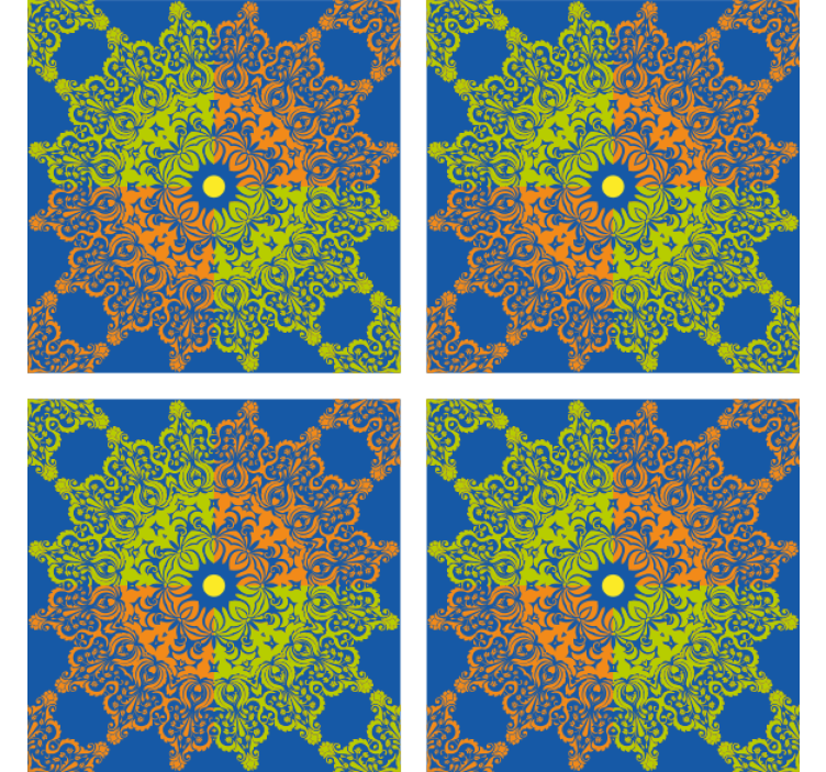 Papel tapiz azulejos patrón de mandala colorido - TenVinilo